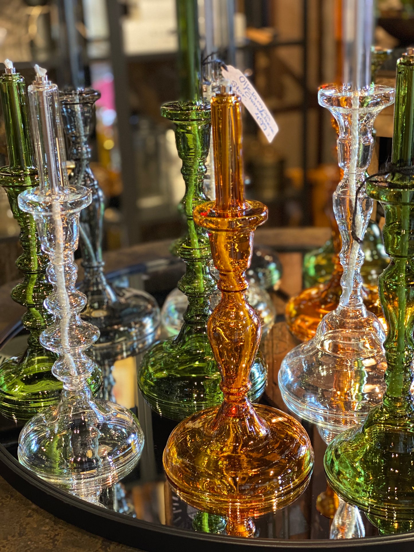 Oljelampa "Chandelier" no 8 Amber Small