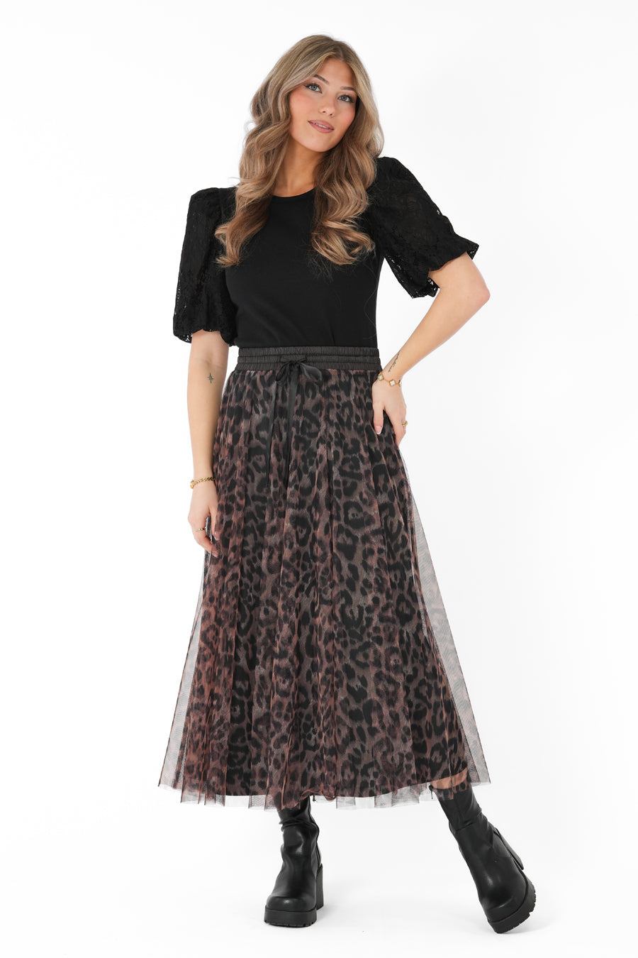 Capri Natalia Tulle Skirt Leo Brown
