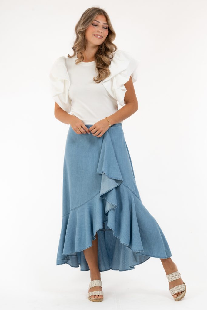 Capri Rebecca Skirt Light Denim