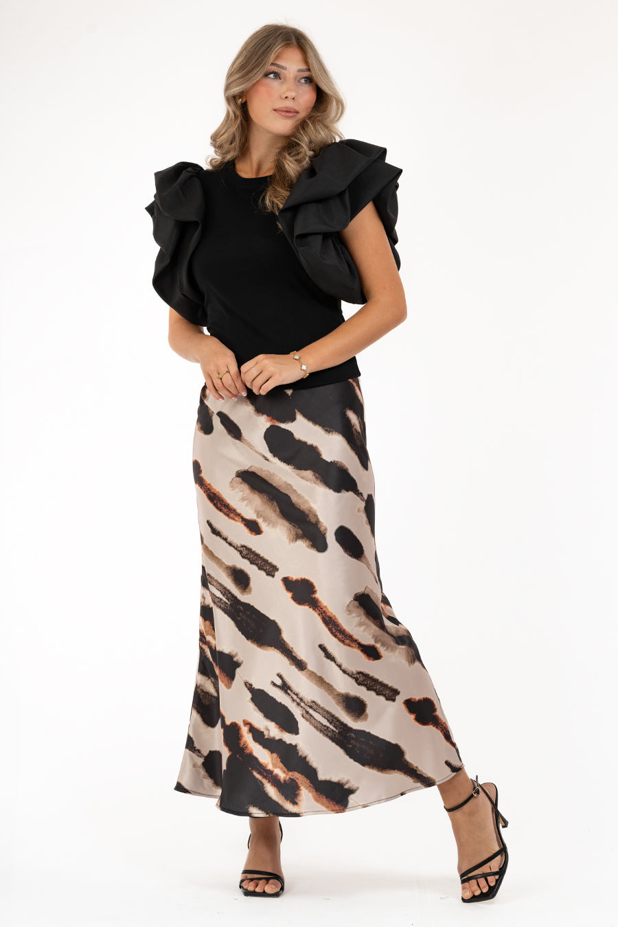 Capri Sienna Skirt Espresso Sand