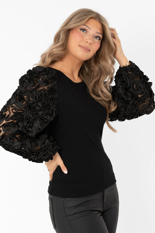 Amelie Top Black – toppar från Capri Collection