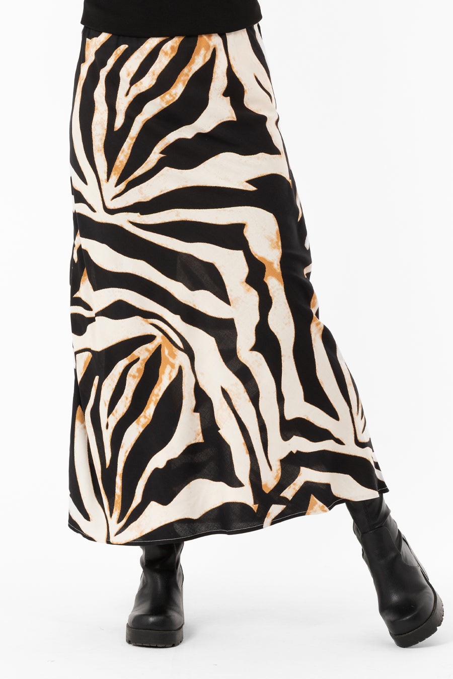 Bea Skirt Ivory/Black – kjolar från Capri Collection