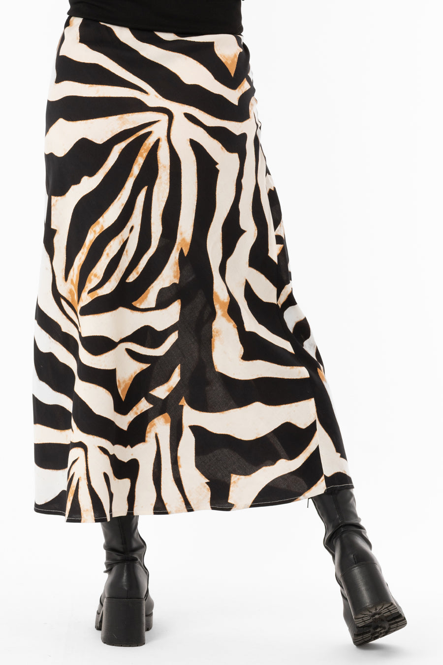 Bea Skirt Ivory/Black – kjolar från Capri Collection