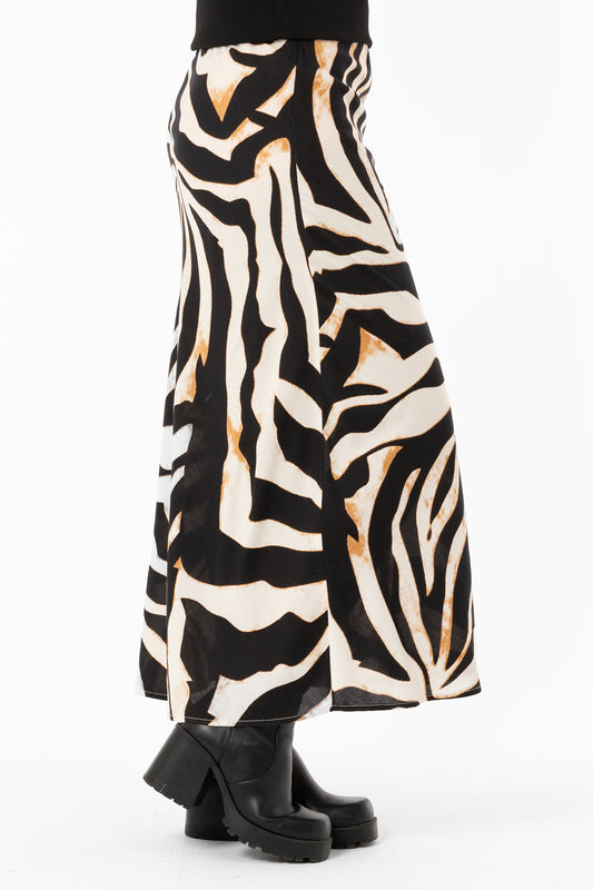 Bea Skirt Ivory/Black – kjolar från Capri Collection