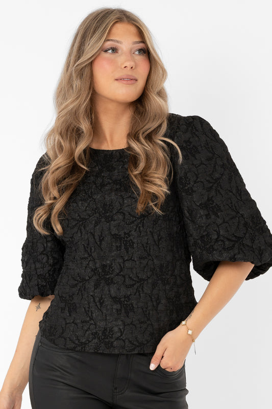 Belora Blouse Black – toppar från Capri Collection