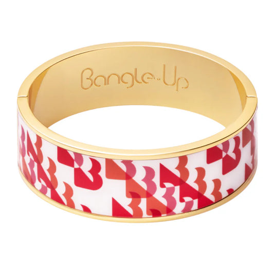 Bangle Up - Armband B-print with lock 2cm