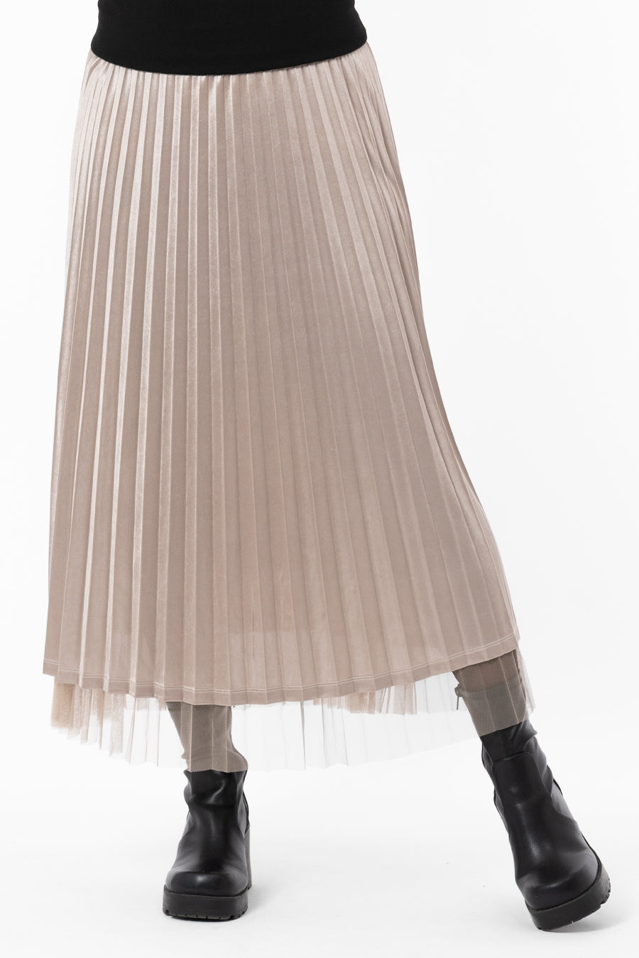 Clemence Reversable Skirt Caffe Latte – kjolar från Capri Collection