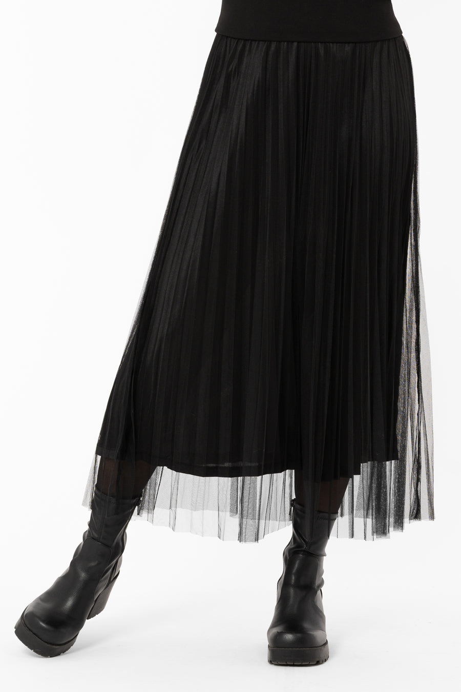 Clemence Reversable Skirt Black – kjolar från Capri Collection