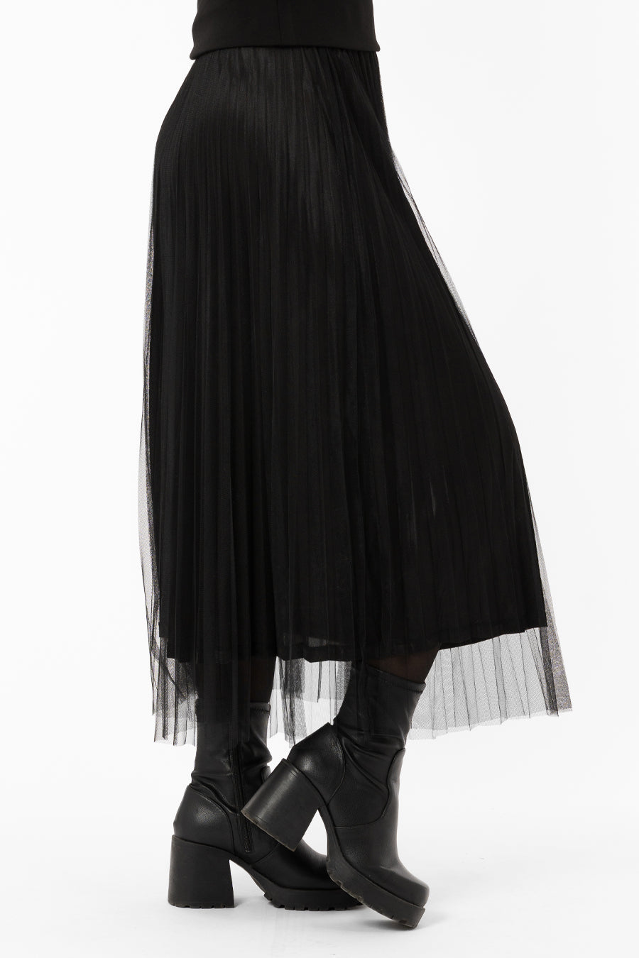 Clemence Reversable Skirt Black – kjolar från Capri Collection